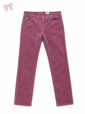 AG Adriano Goldschmied Prima Cigarette Corduroy Pants Dusty Rose Size 31R NWOT